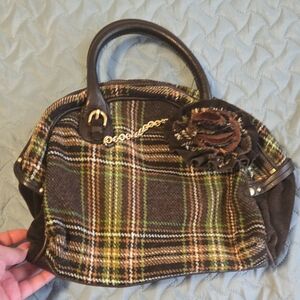 Juicy Couture Vintage Plaid Satchel Handbag